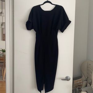 ASOS DESIGN wiggle midi dress in black